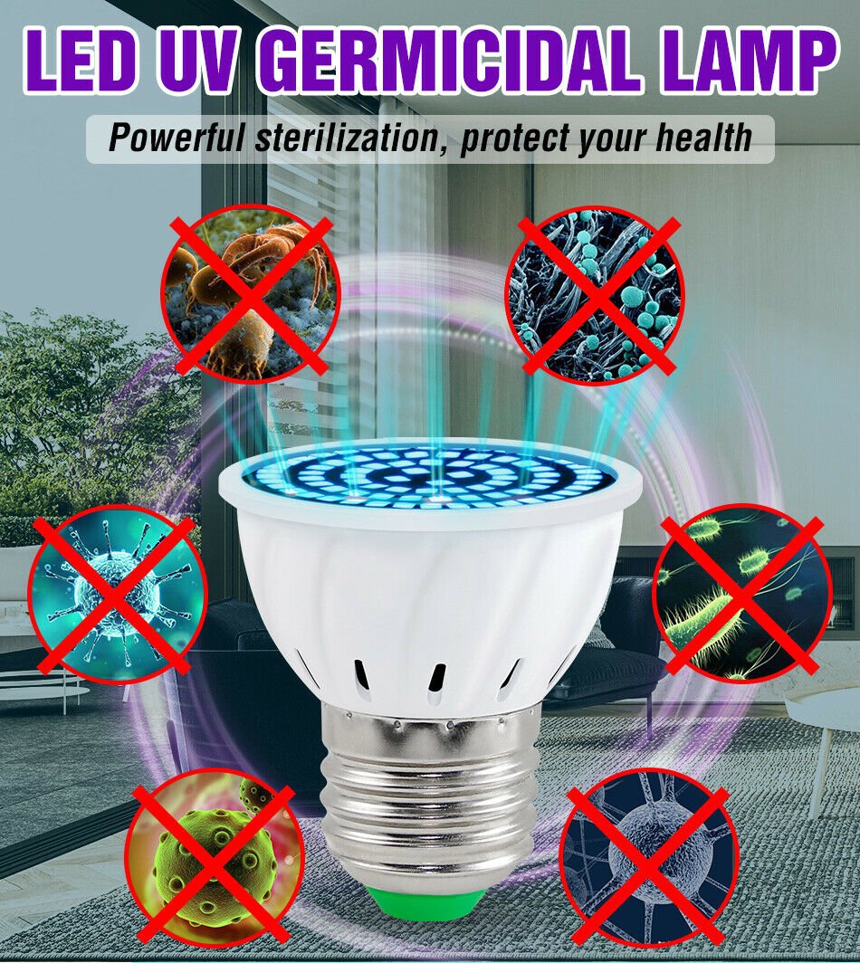 Lamp Light UV OZONE Desinfection Germicidal Sterilizer Anti Virus Bacteria Germ