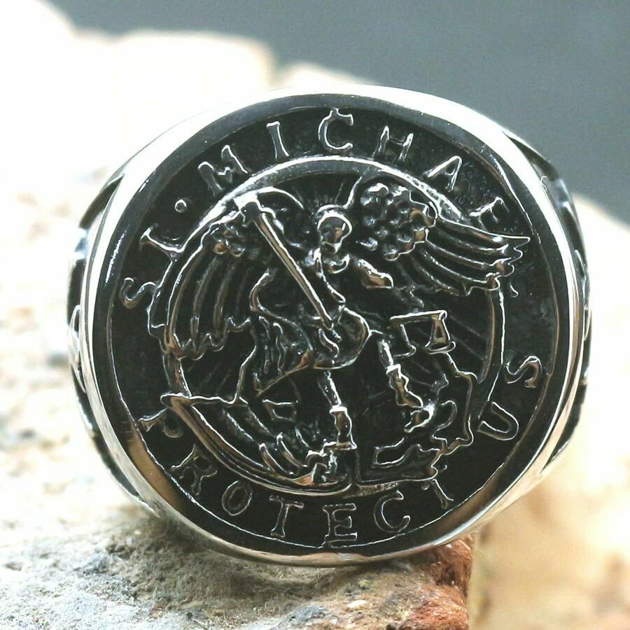 RING Cross Saint Michael TOTAL PROTECTION BLACK MAGIC SPELL CAST DEMON SPIRIT