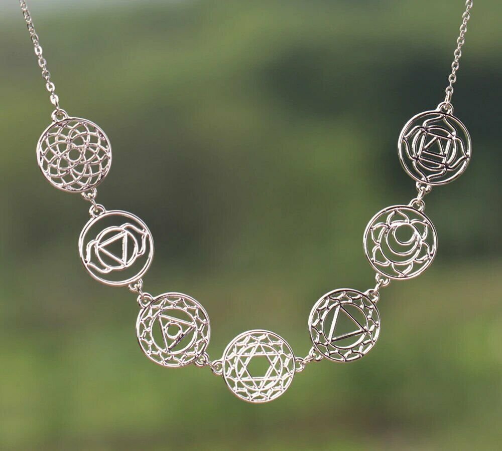 NECKLACE PROTECTION ENERGY 7 CHAKRA HEALING SPIRITUAL RADIONICS REIKI MEDITATION