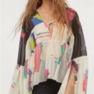 Color Flower Chiffon Kimono