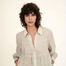 Grey Stripe Tiered Shirt