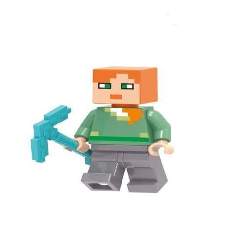 minecraft craft a block steve and iron golem figures