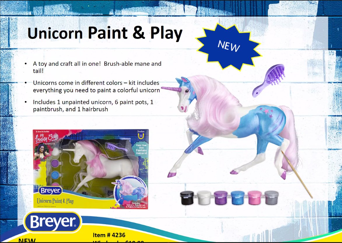 2021 BREYER CLASSIC UNICORN PAINT AND PLAY
