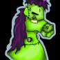 STICKER! Frankenstein Halloweenicorn 3.5"x 2" Unicorns Love Halloween costumes,