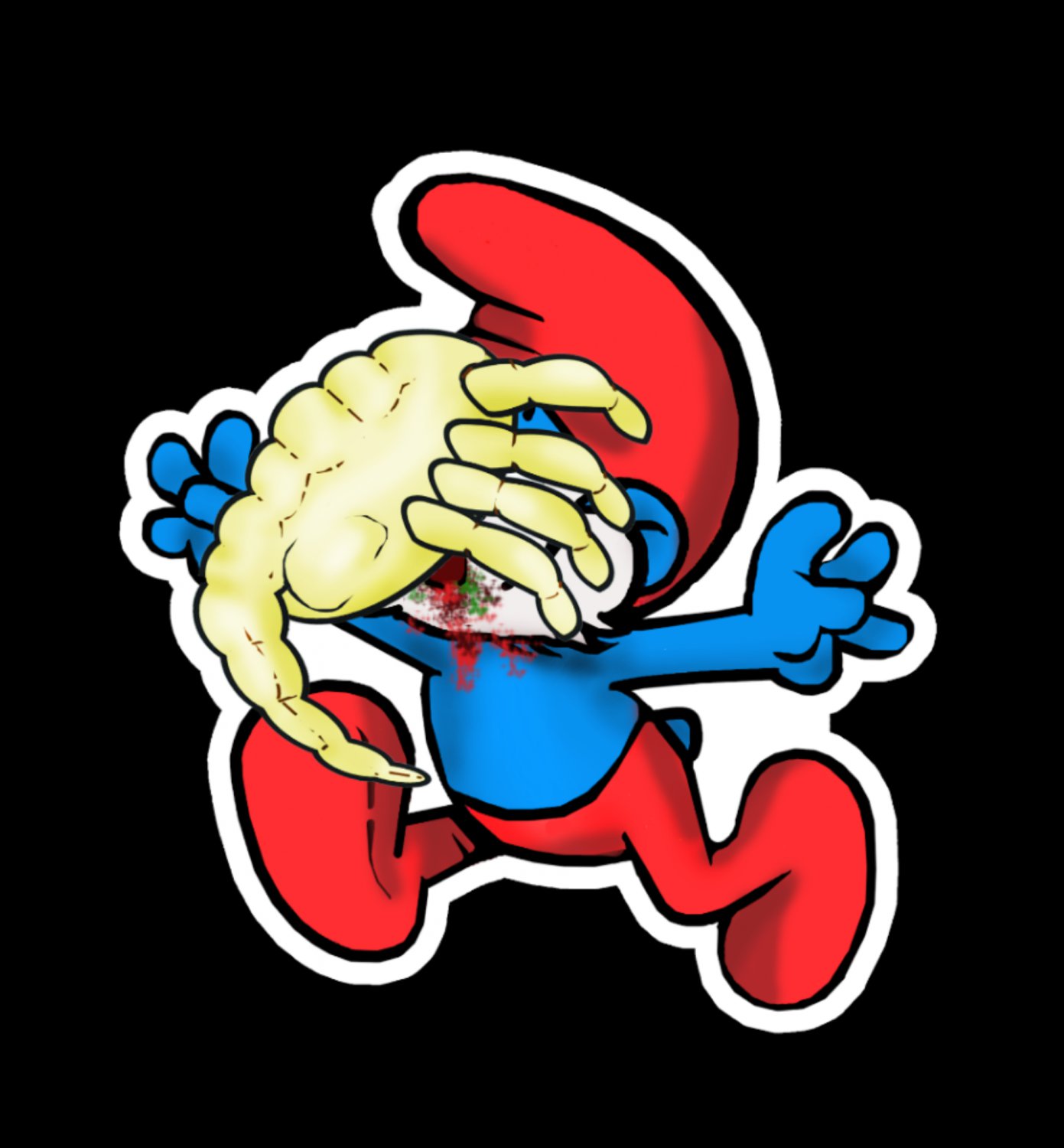 ABoMinaTioN #2 Smurfhugger STICKER 3" Die Cut, Glossy