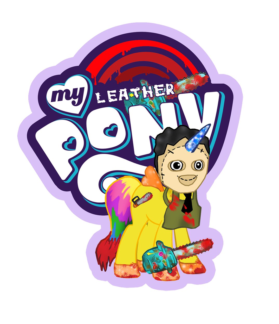 ABoMinaTioN #7: My Leather Pony STICKER 3" Die Cut, Glossy