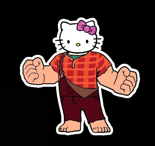 ABoMinaTioN #5 Wreck-It Kitty STICKER 3" Die Cut, Glossy
