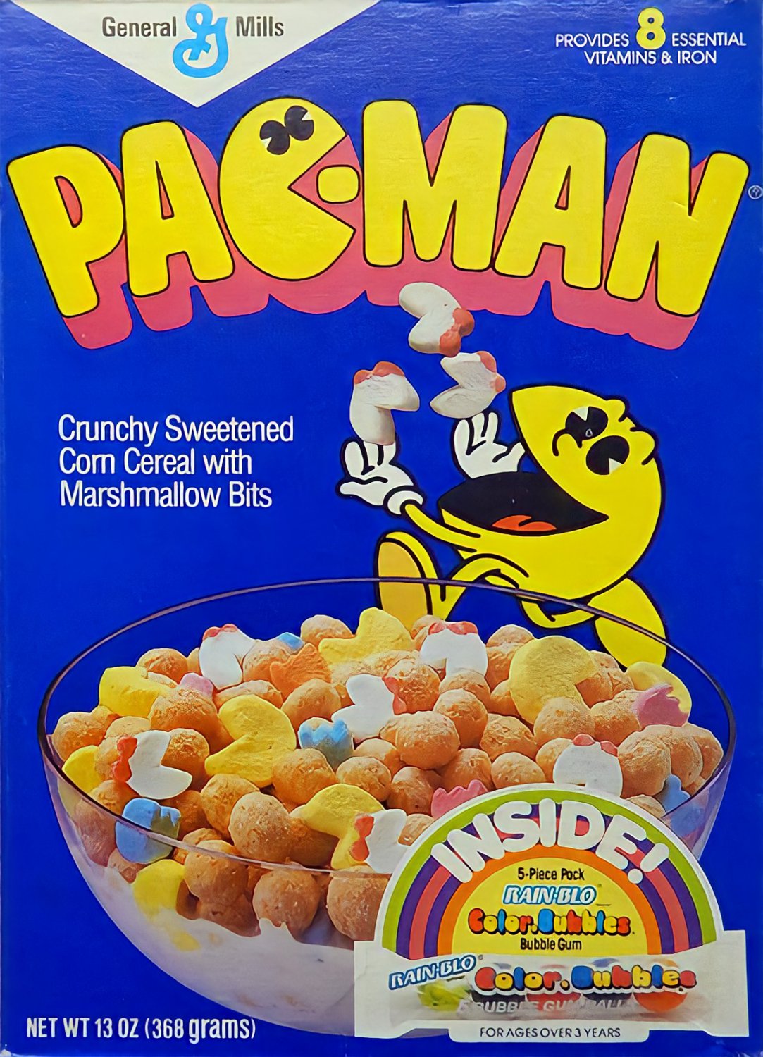 Pac Man Cereal STICKER 3" Glossy, (AI Enhanced!)