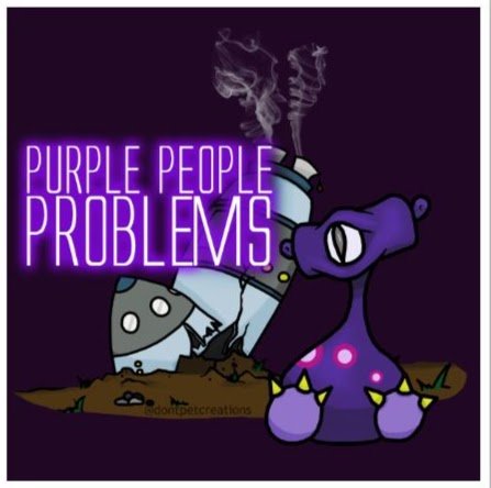 Purple People Problems STICKER 3" Glossy, Square