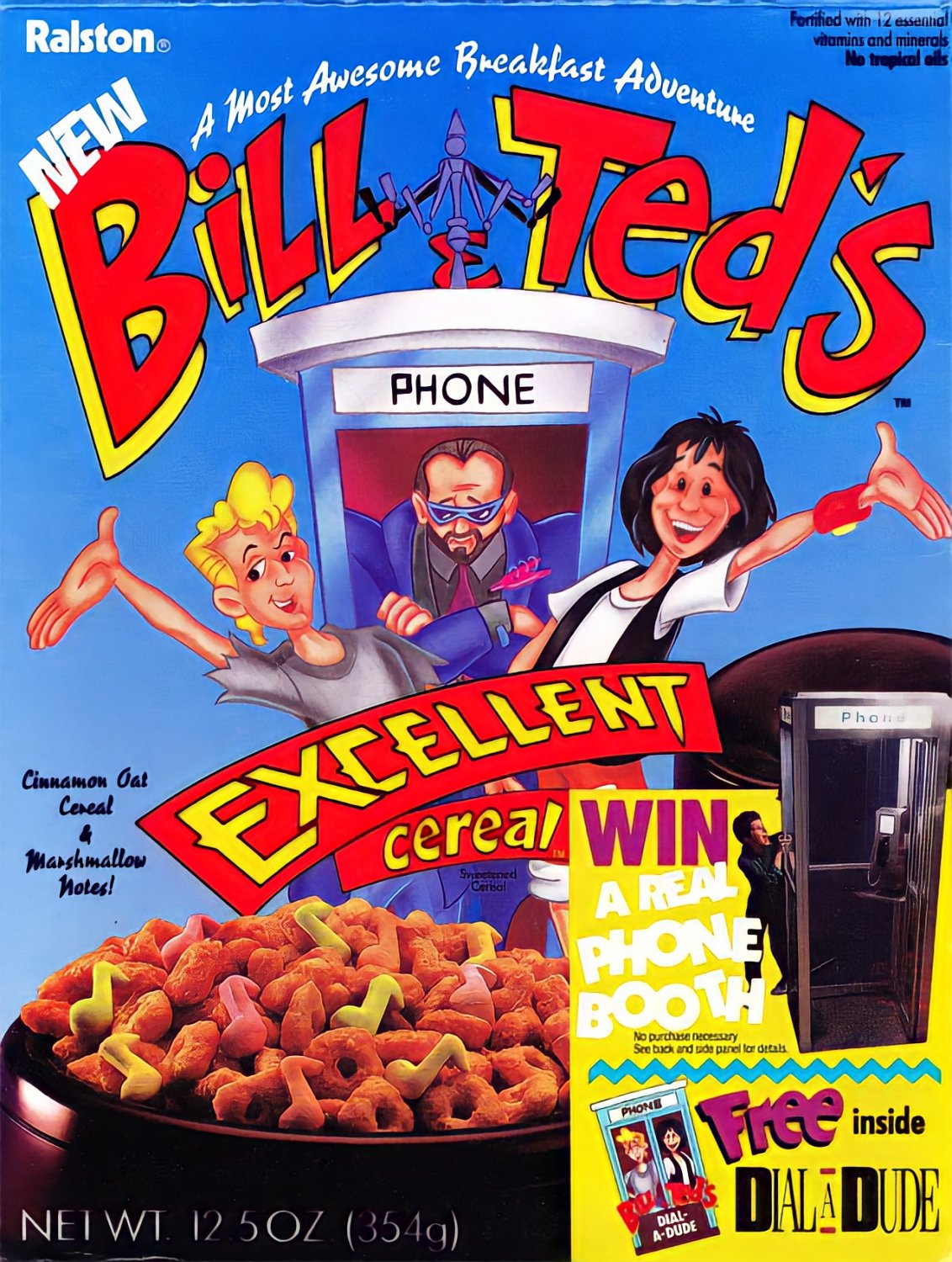 Bill & Ted's Excellent Cereal STICKER 3" Glossy, Waterproof (AI Enhanced!)