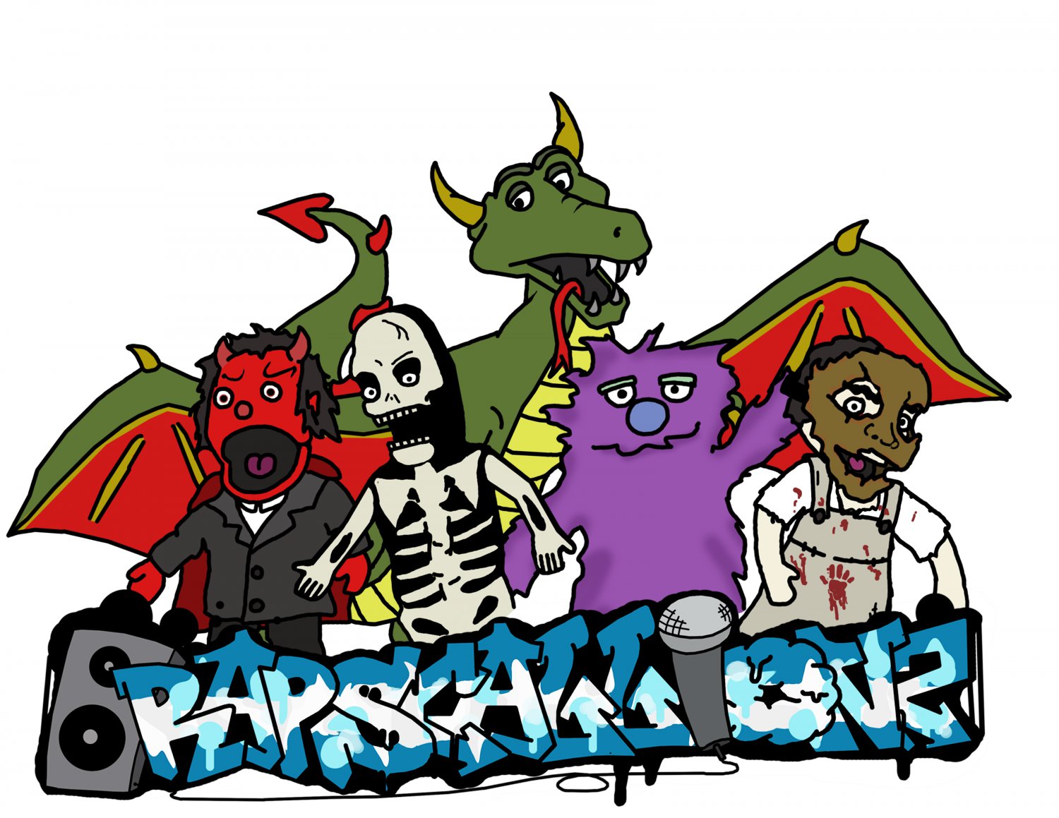 Rapscallionz STICKER 3" Glossy, Die Cut