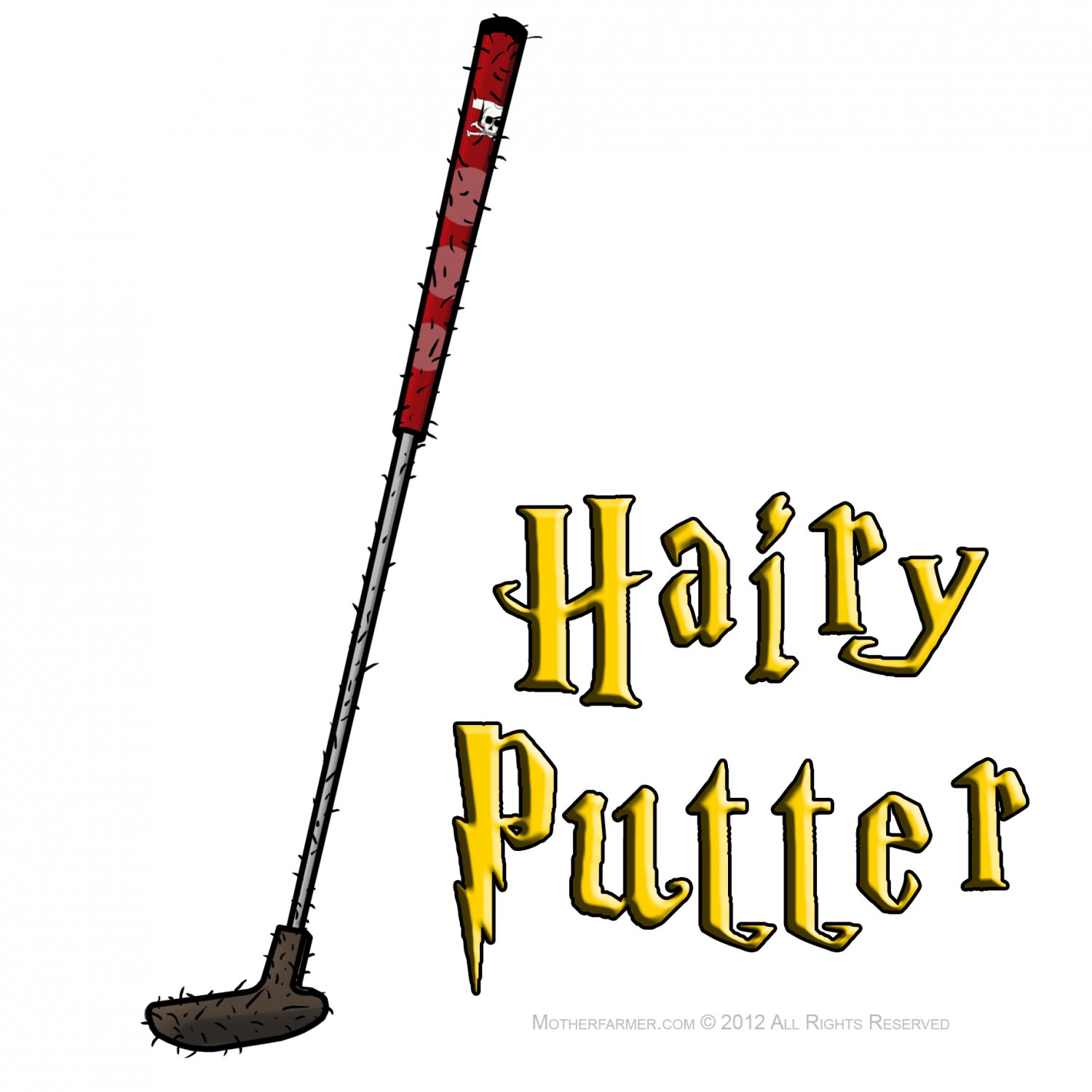 Hairy Putter STICKER 3" Waterproof, Glossy, Die Cut Harry Potter Golf