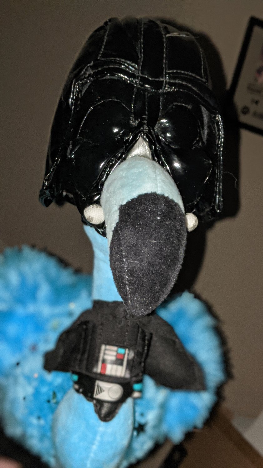 Darth Flamingo - ABoMiNaTioN #11 (Star Wars Vader hybrid plush) ONE OF A KIND ARTWORK!