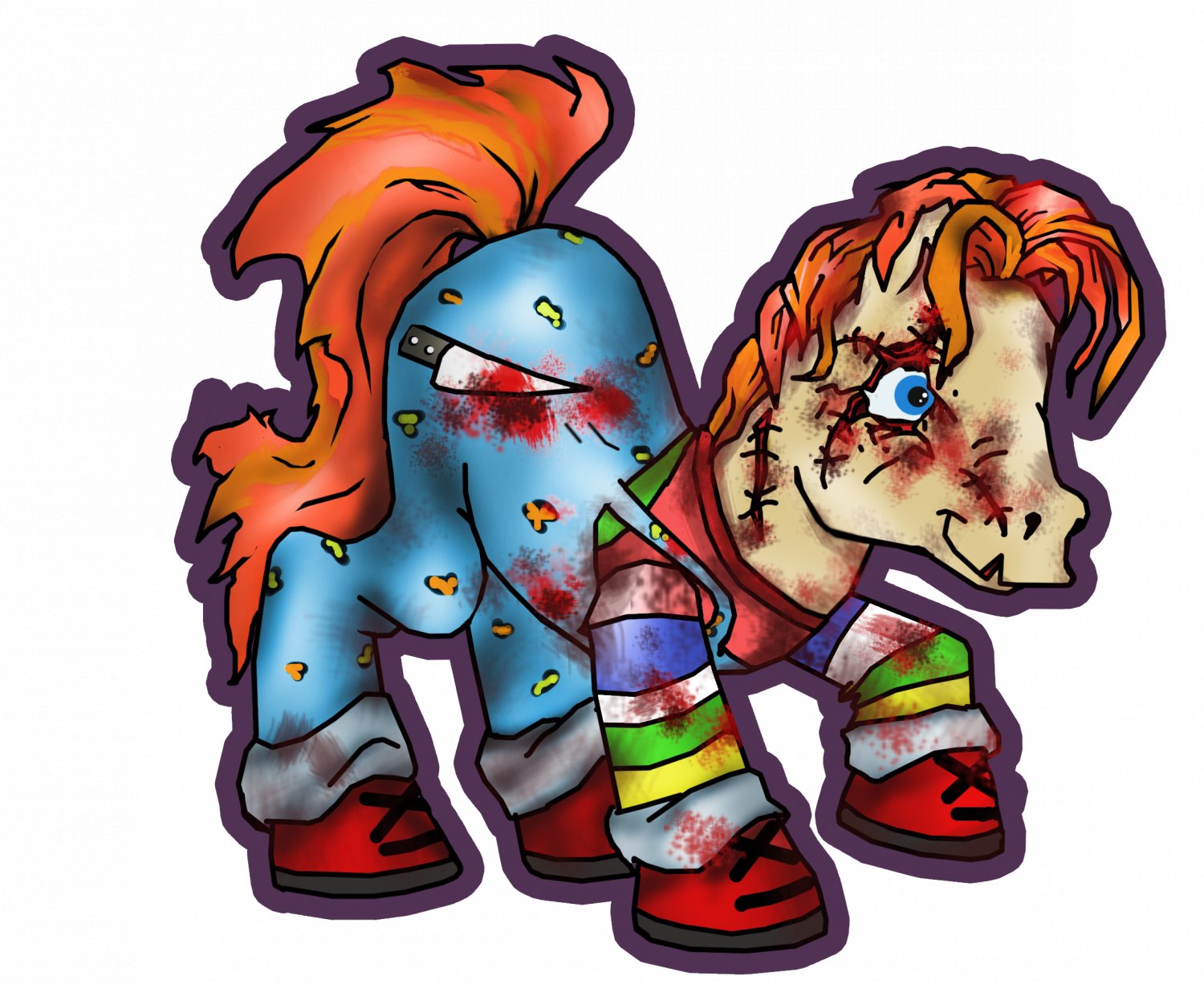 My Chucky Pony STICKER 3" glossy, die cut