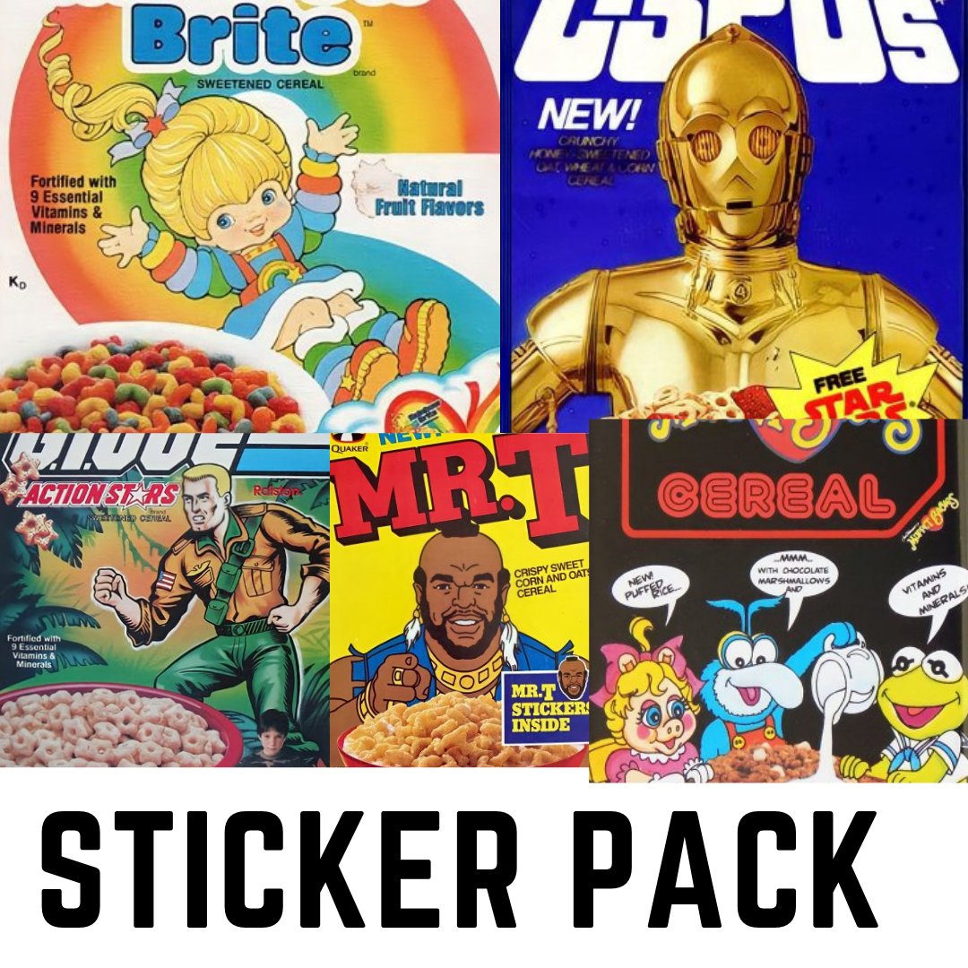 Forgotten Cereal Pack #2 • 5 Retro Cereal Sticker Set