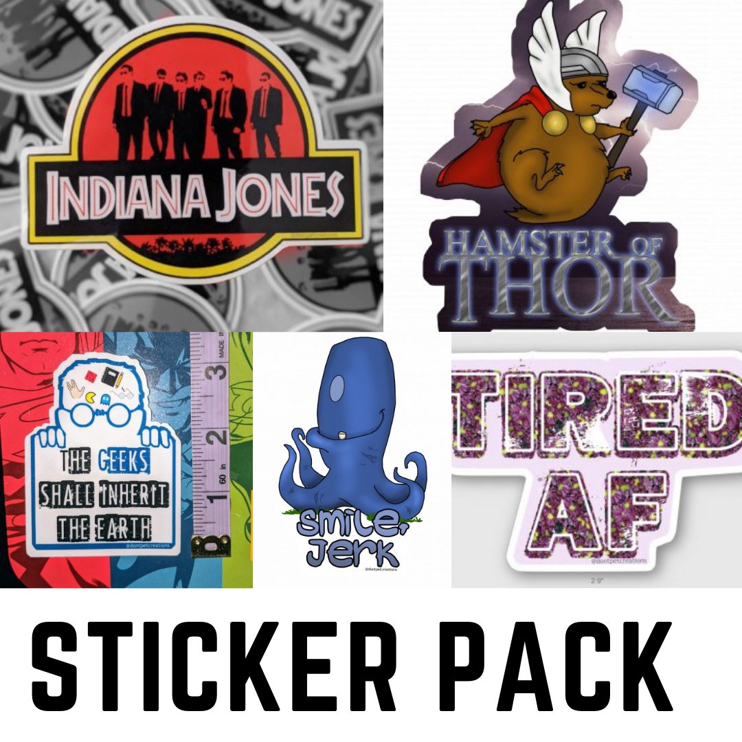 Funny Stickers Pack #1 - FIVE Sticker Pack