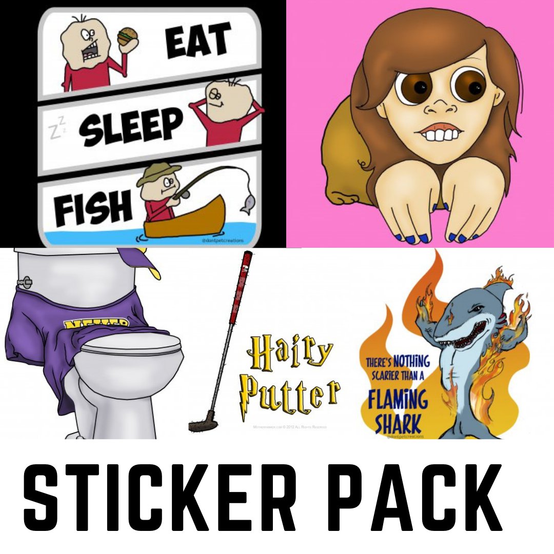 Funny Stickers Pack #4 - FIVE Sticker Pack