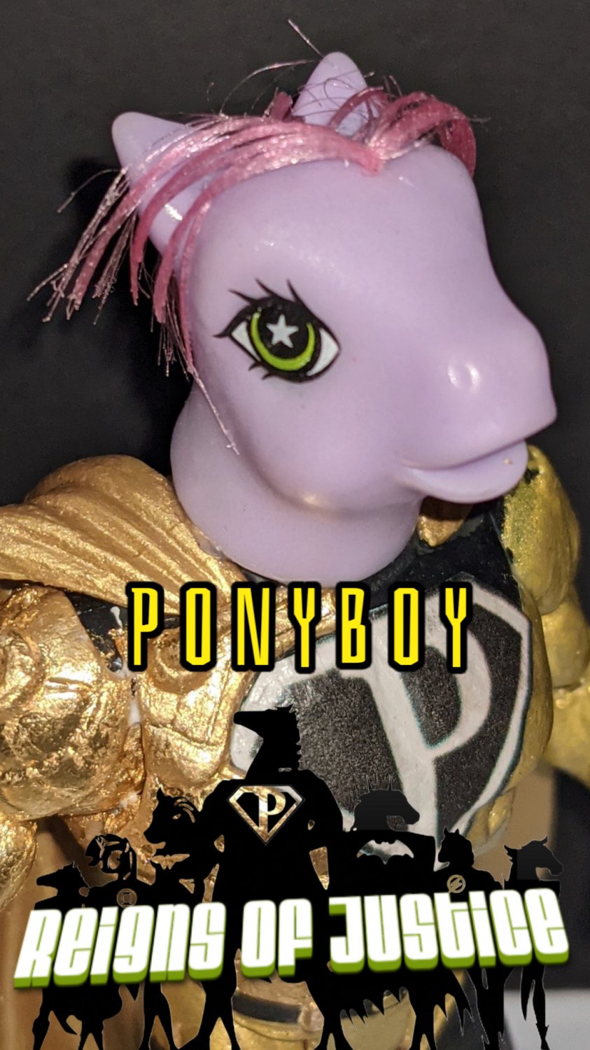 PONYBOY - Custom action figure (My Little Pony, Superman) 1-of-a-kind artwork! Justice League parody