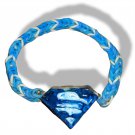 Eco-Friendly Paint Palette Pendant Bracelet with Blue & White Superman Symbol