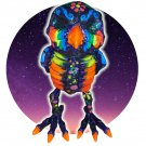 Night Owl Skeleton - Hand-Painted Blacklight UV Reactive Skeleton, neon