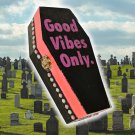 Good Vibes Only - Wooden Coffin (pink, black and purple)