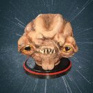 Last Starfighter Zando-Zan Head Sculpture: Hand Sculpted and Painted, Mounted on a Wooden Base