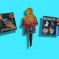 Lego Man, Jewellery Ninja/Cigarette Clip - Gold, Pink & Blue Sparkles