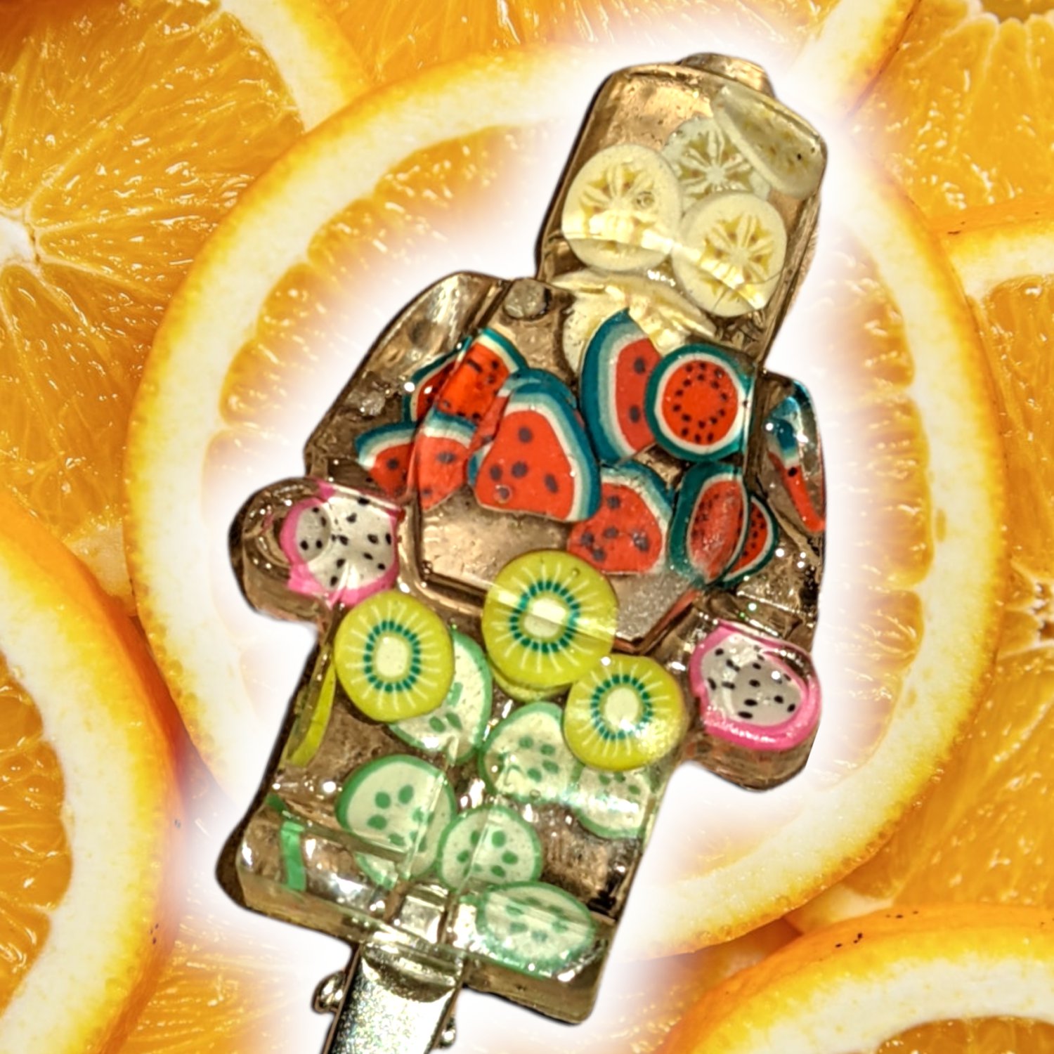 Lego Man, Jewellery Ninja/Cigarette Clip - Tutti Freakin Frutti (Hand-Made / Each Clip is Unique)