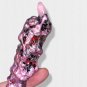LED Light Up Magic Wand with Glittery Pink Coating and Chakra Stone