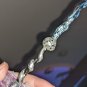 Magic Wand, Metallic Blue with Silver Ball of Stars 10" - Resin Coated