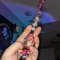 Magic Wand w/ GLOW-in-the-DARK SKULL Pink and and Silver w/ Stone