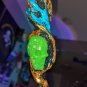 Glow in the Dark Green Resin Skull Magic Wand: Handmade with Durable Epoxy Resin Finish