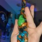 Glow in the Dark Green Resin Skull Magic Wand: Handmade with Durable Epoxy Resin Finish