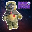 Disco-Face - ABoMiNaTioN #19 (with real Mirrorball face!) (One of a Kind Upcycled Plush Artwork)