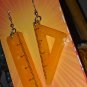 Glow-in-the-Dark Ruler and Protractor Earrings