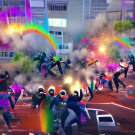 Rainbow Riot: Peace is Possible Holographic Sticker