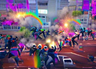 Rainbow Riot: Peace is Possible Holographic Sticker