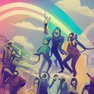 Rainbow Riot "Fight Intolerance"  Holographic 3x3" Sticker