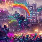 Rainbow Riot "Beautifully Unique"  Holographic 3x3" Sticker