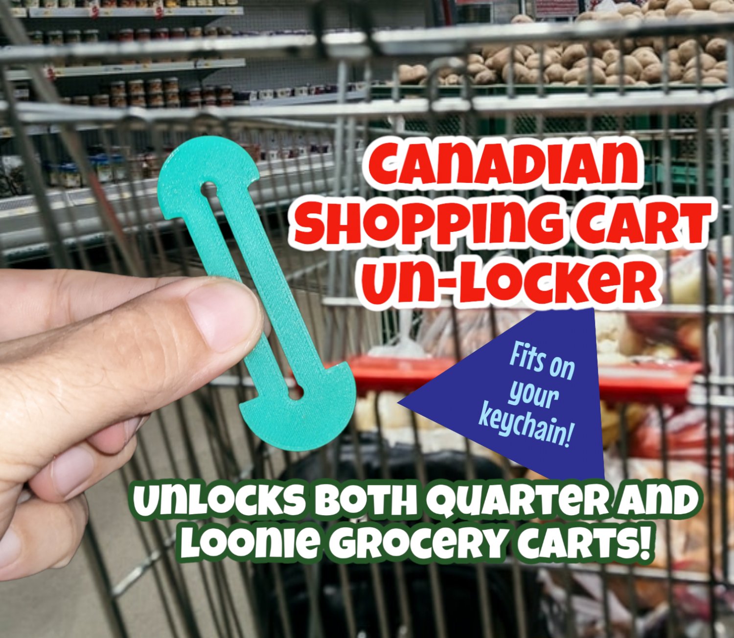 Grocery Cart UnLocker (Canada) Unlocks Quarter and Loonie carts