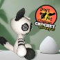 Crocheted Sparkling Glitter White Coloured Zombie Cat &acirc;�&cent; 12" Handmade Crocheted Plush [D0002]