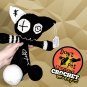 Crocheted Sparkling Glitter Black Coloured Zombie Cat &acirc;�&cent; 12" Handmade Crocheted Plush [D0005]