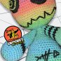 Fluorescent Pastel Zombie Cat Plush &acirc;�&cent; 12" Crocheted Toy for Cat Lovers and Zombies Fans [D0006]