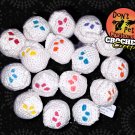 2" Crochet Skull with Colored Eyes • Handmade Adorable Decoration [D0007]