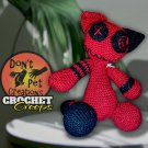 Adorable 6" Crochet Zombie Cat - Amigurumi [D00011]