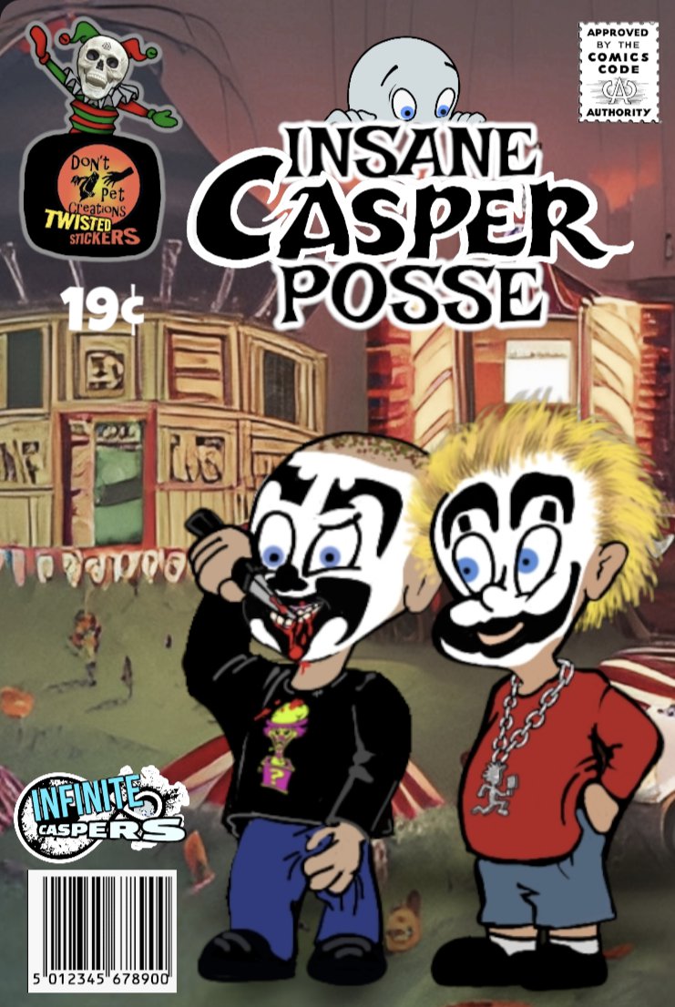 Insane Clown Posse / Casper Multiverse Mashup â�¢ Infinite Caspers â�¢ 3Â½" Sticker