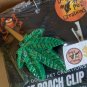Pot Leaf Clip - Solid GREEN with glitter - Best Roach Clip Ever