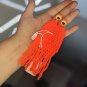 YIP YIP (Sesame Street Alien) Handmade Amigurumi Keychain - 6.5" Tall Collectible (Orange) [D]