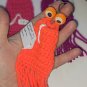 YIP YIP (Sesame Street Alien) Handmade Amigurumi Keychain - 6.5" Tall Collectible (Orange) [D]