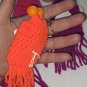 YIP YIP (Sesame Street Alien) Handmade Amigurumi Keychain - 6.5" Tall Collectible (Orange) [D]